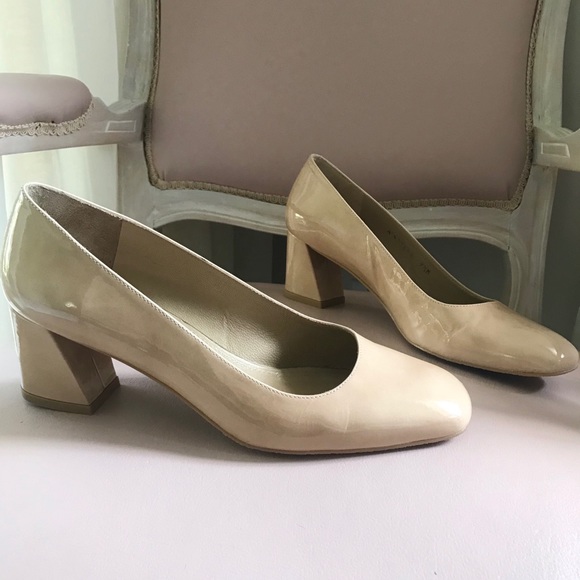 Stuart Weitzman Shoes - ❤️ Stuart Weitzman Marymid Pump Patent Nude 9.5